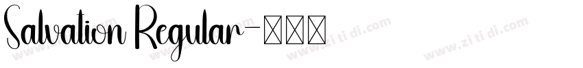 Salvation Regular字体转换
